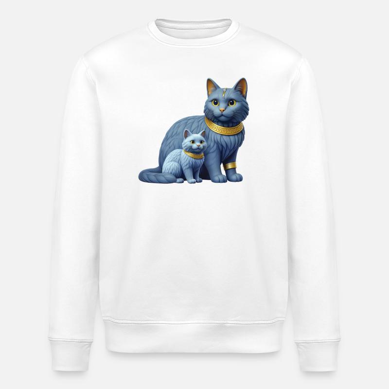 ROYAL KITTEN – Tiere - Stanley/Stella Unisex Bio-Sweatshirt ROLLER - Weiß