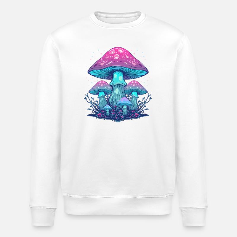 Ätherische Neonpilze - Stanley/Stella Unisex Bio-Sweatshirt ROLLER - Weiß