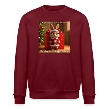 Lapin de Noël en costume de Père Noël - Sweat bio ROLLER Stanley/Stella Unisexe - blanc - Devant - Nik (191cm)