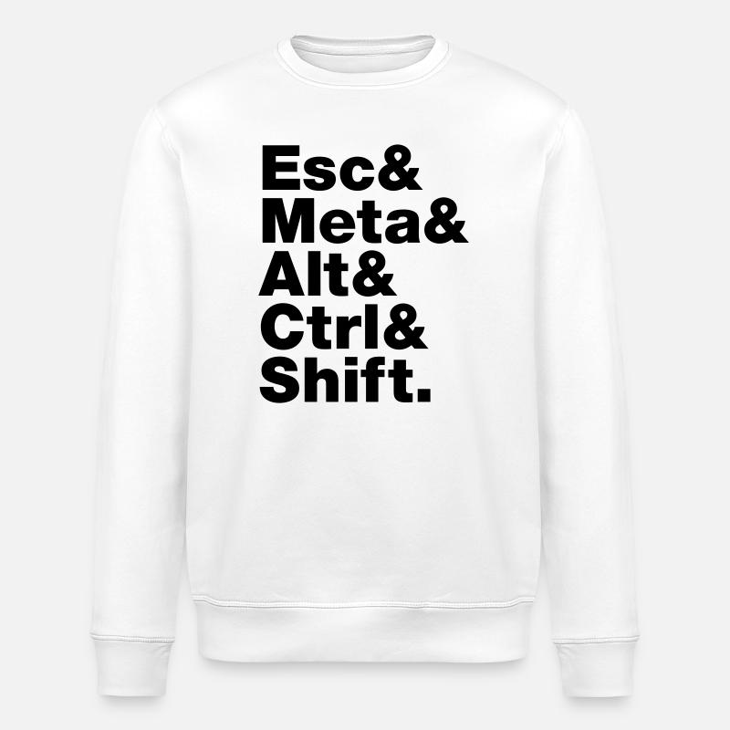 Esc & Meta & Alt & Strg & Shift - Stanley/Stella Unisex Bio-Sweatshirt ROLLER - Weiß