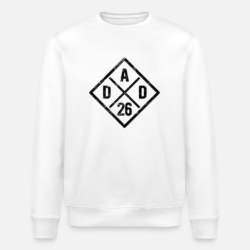 Dad 26 - Vater 2026 - Geschenk - Stanley/Stella Unisex Bio-Sweatshirt ROLLER - Weiß