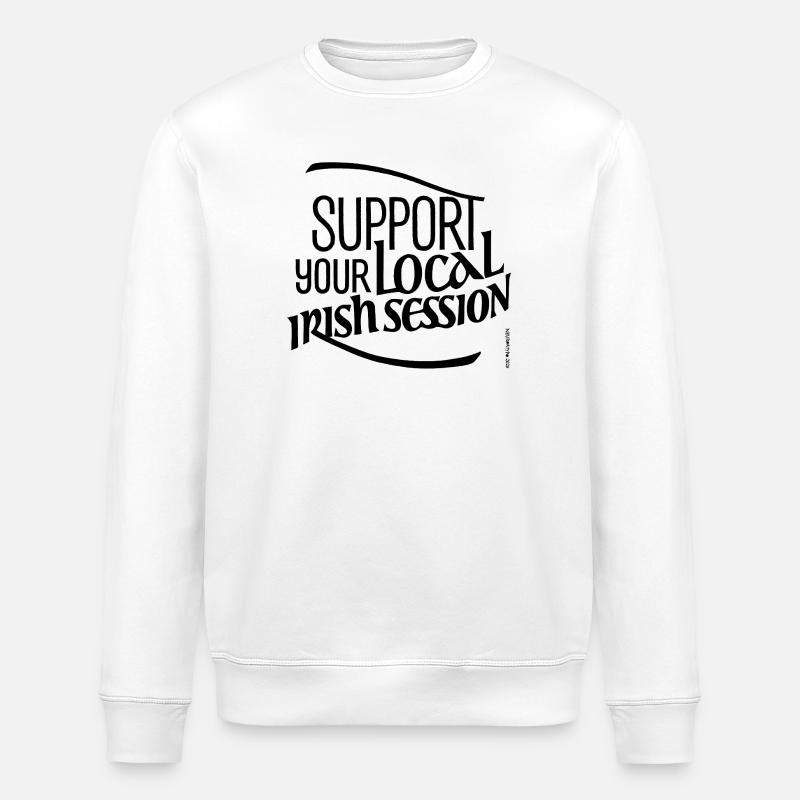 supportyourlocalirishsession2_NOIR - Stanley/Stella Unisex Bio-Sweatshirt ROLLER - Weiß