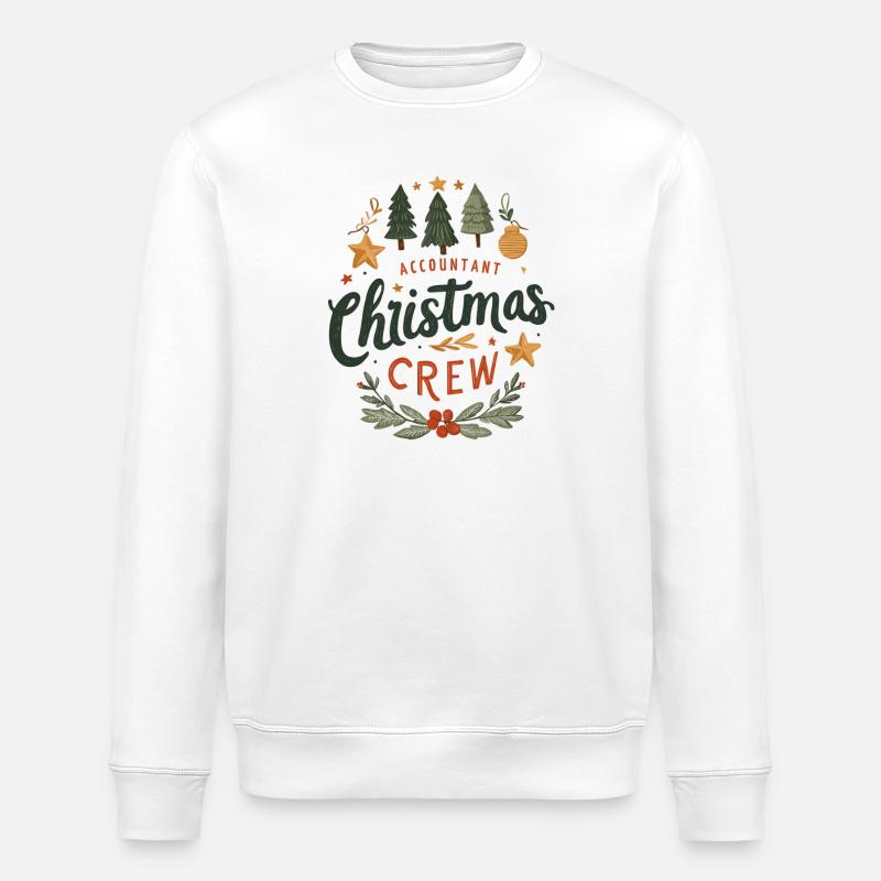 Comptable Christmas Crew Tee - Sweat bio ROLLER Stanley/Stella Unisexe - blanc