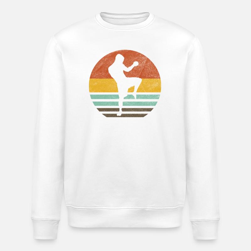Kickboxing Warrior - Stanley/Stella ROLLER Unisex Organic Sweatshirt - white