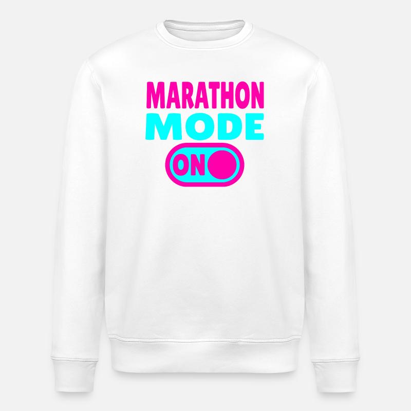 Mode marathon activé – Courir avec passion - Sweat bio ROLLER Stanley/Stella Unisexe - blanc