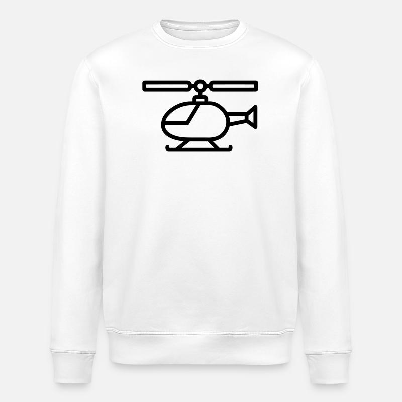 hélicoptère - Sweat bio ROLLER Stanley/Stella Unisexe - blanc
