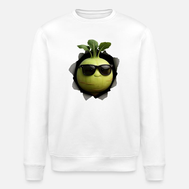 Kohlrabi - Stanley/Stella ROLLER Unisex Organic Sweatshirt - white