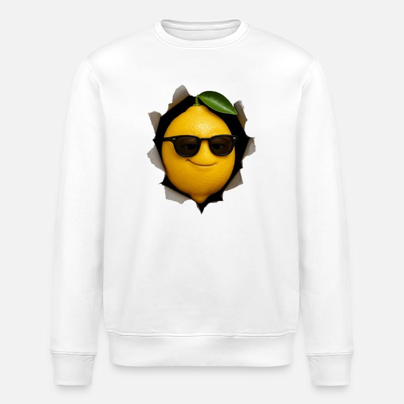 Zitrone - Stanley/Stella Unisex Bio-Sweatshirt ROLLER - Weiß