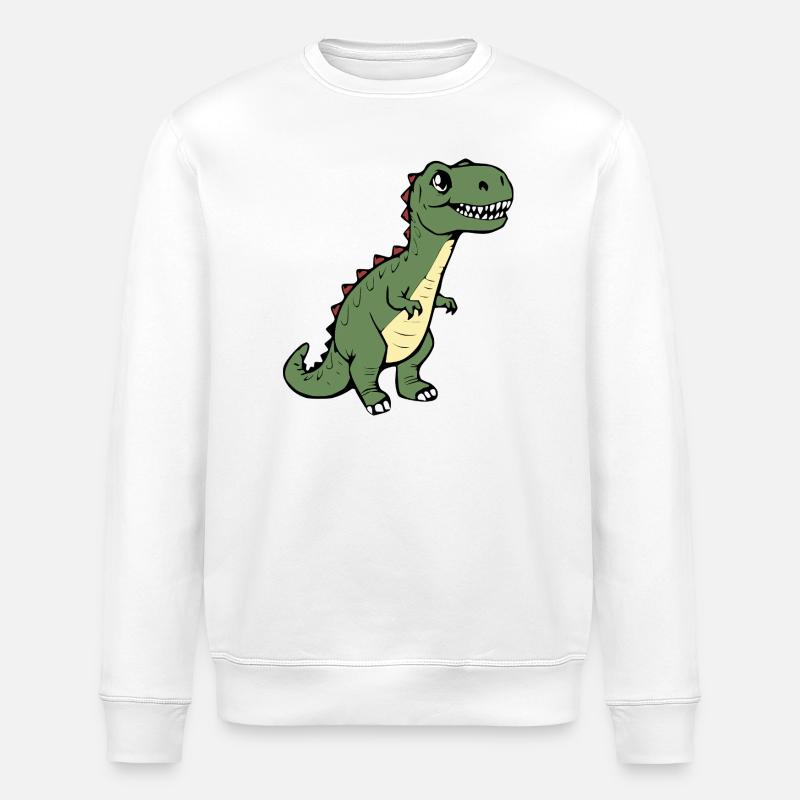 Dinosaurier - Stanley/Stella Unisex Bio-Sweatshirt ROLLER - Weiß