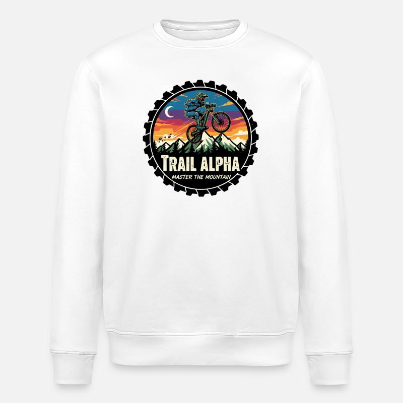 Trail Alpha meistert den Berg - Stanley/Stella Unisex Bio-Sweatshirt ROLLER - Weiß