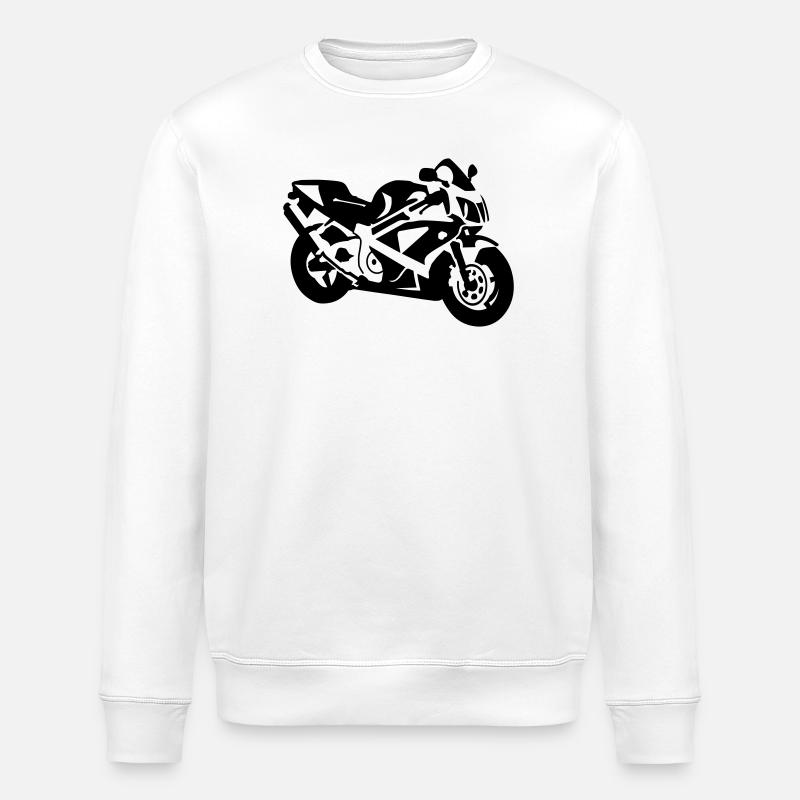 Motorrad - Stanley/Stella Unisex Bio-Sweatshirt ROLLER - Weiß