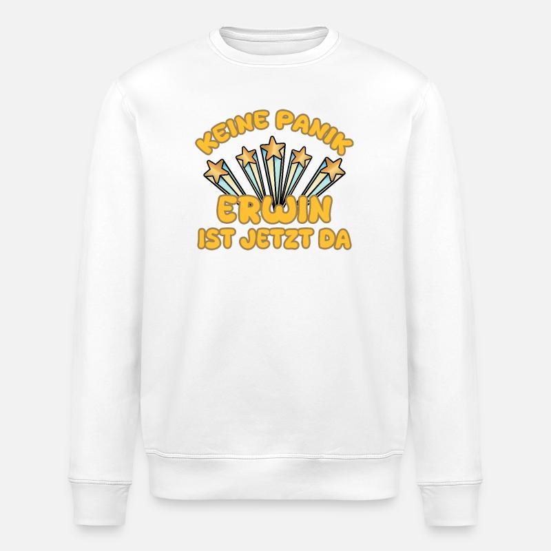 First name Erwin - Stanley/Stella ROLLER Unisex Organic Sweatshirt - white