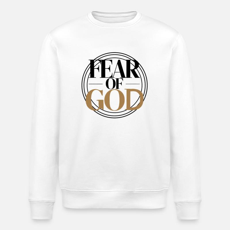 Fear Typografie Druck - Stanley/Stella Unisex Bio-Sweatshirt ROLLER - Weiß