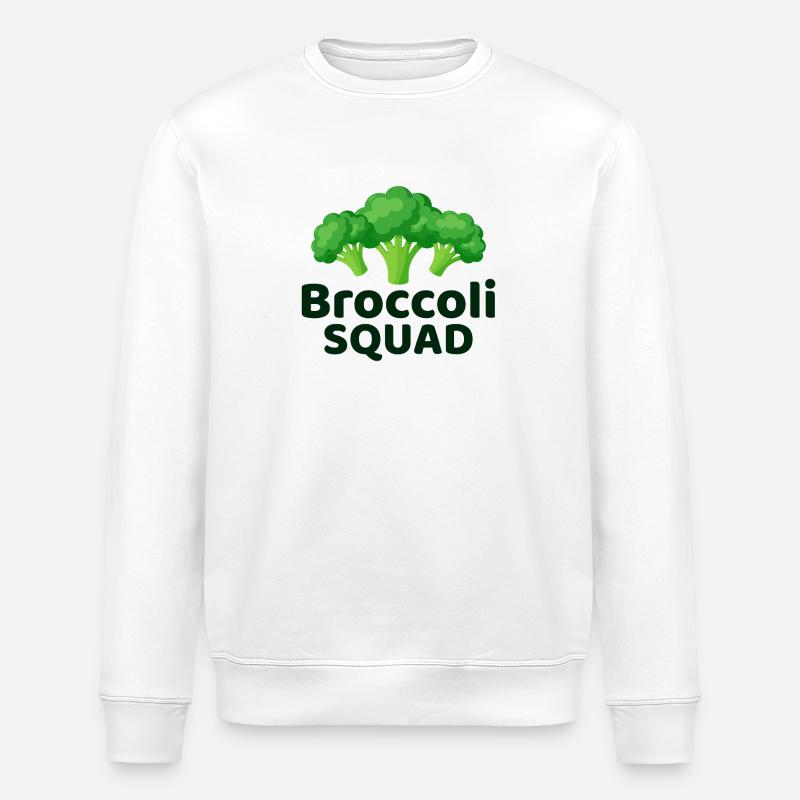 Broccoli Squad Dietitian Professional Vegetable - Stanley/Stella ROLLER Unisex Organic Sweatshirt - white