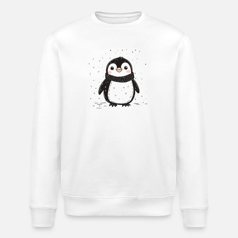 Joyeuses manchots, mignons manchots de Noël - Sweat bio ROLLER Stanley/Stella Unisexe - blanc