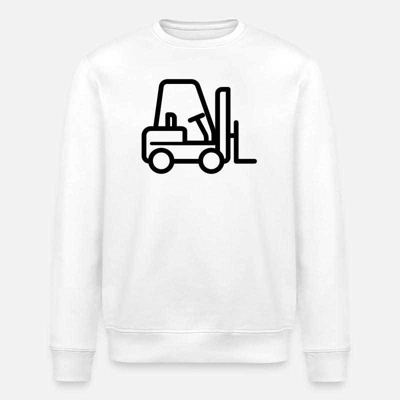 Forklift - Stanley/Stella ROLLER Unisex Organic Sweatshirt - white