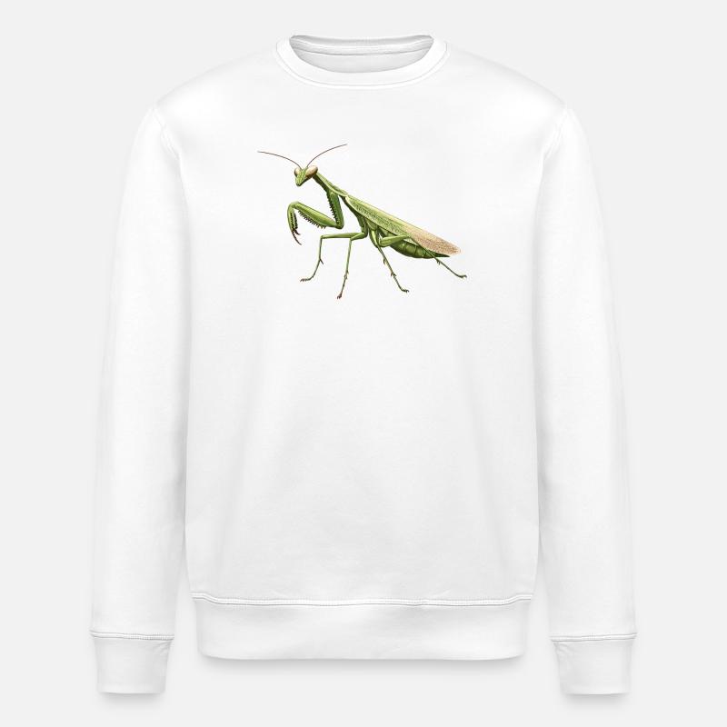 Gottesanbeterinnen Gottesanbeterin - Stanley/Stella Unisex Bio-Sweatshirt ROLLER - Weiß