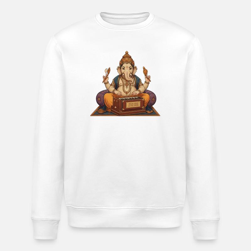 Art de l’harmonium Ganesha - Sweat bio ROLLER Stanley/Stella Unisexe - blanc