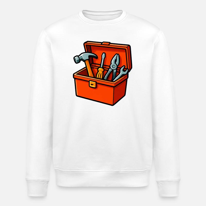 Toolbox - Stanley/Stella ROLLER Unisex Organic Sweatshirt - white