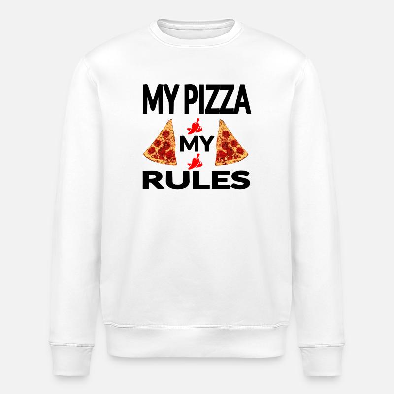 Pizza - Stanley/Stella Unisex Bio-Sweatshirt ROLLER - Weiß