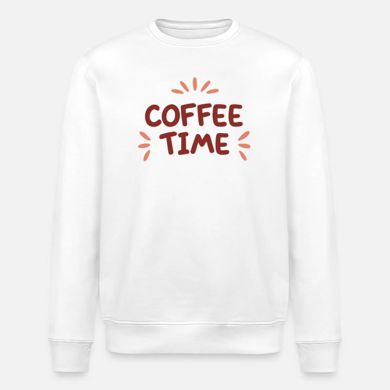 Kaffeezeit Farben Kaffee - Stanley/Stella Unisex Bio-Sweatshirt ROLLER - Weiß