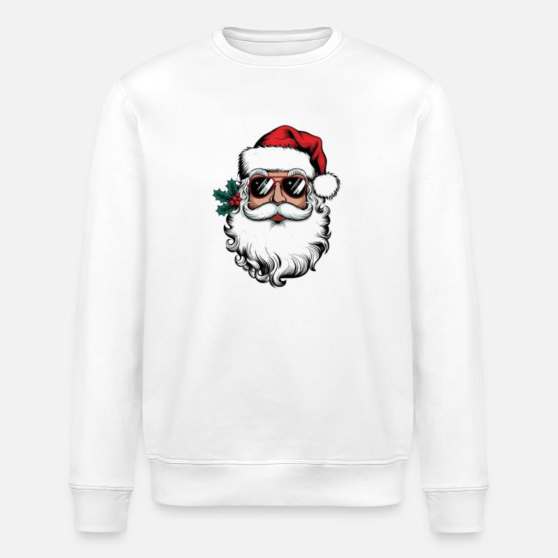 Santa Chill Sonnenbrillen Look - Stanley/Stella Unisex Bio-Sweatshirt ROLLER - Weiß