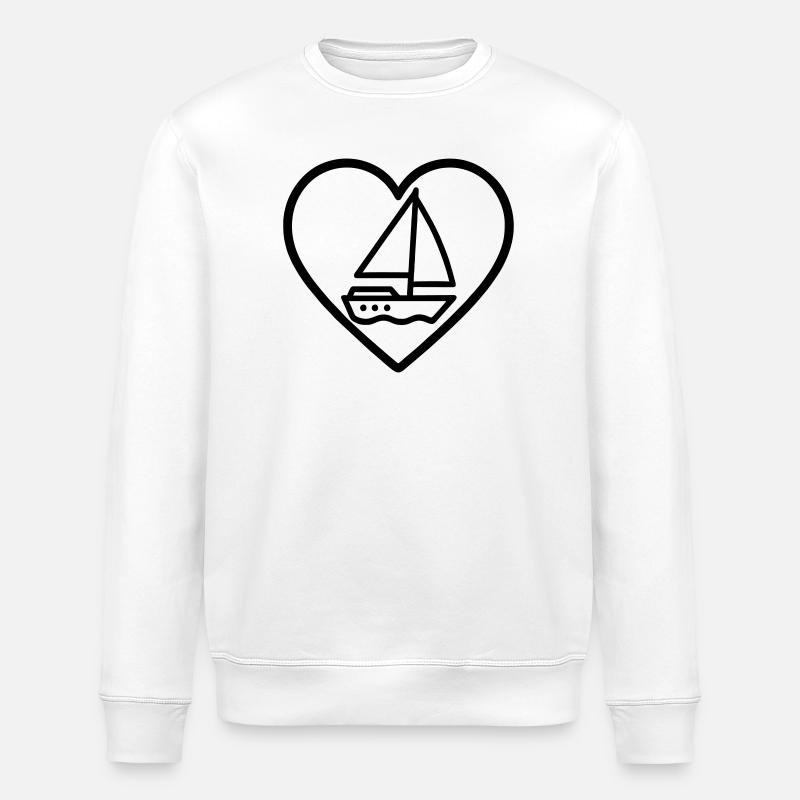 Cuore Vela – Passione Navigazione - Sweat bio ROLLER Stanley/Stella Unisexe - blanc