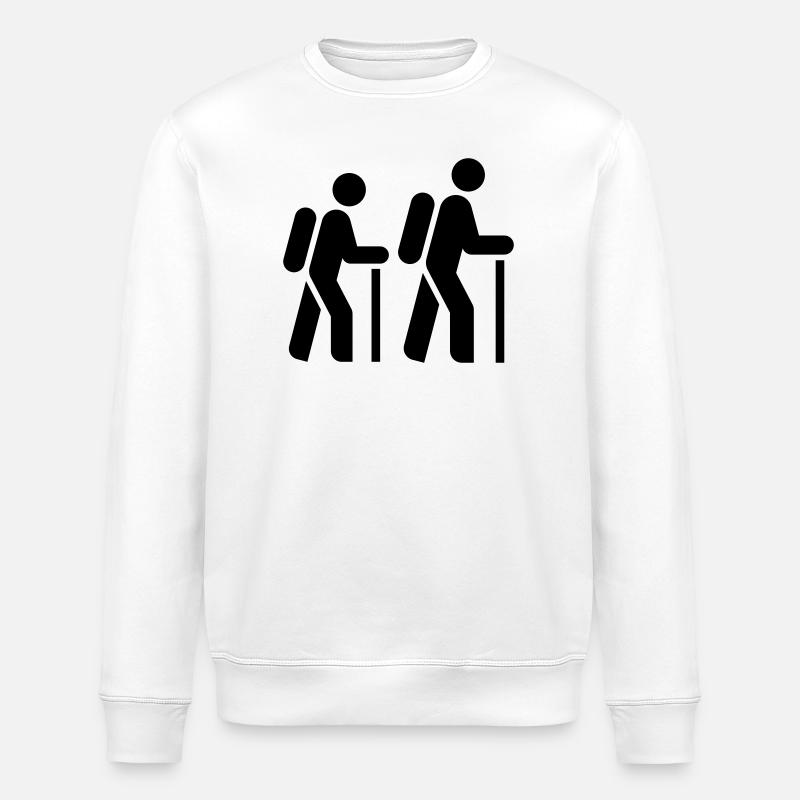 Wanderer, Pilger, Tourist, Pilgerweg - Stanley/Stella Unisex Bio-Sweatshirt ROLLER - Weiß