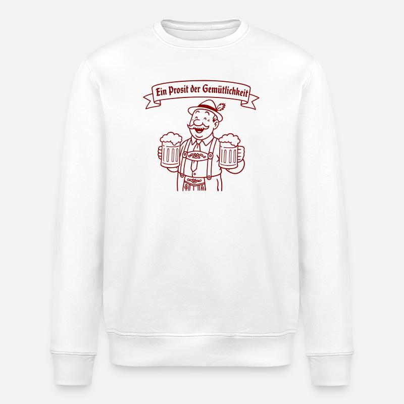 Herr Bier - Ein Prosit der Gemütlichkeit - Stanley/Stella Unisex Bio-Sweatshirt ROLLER - Weiß