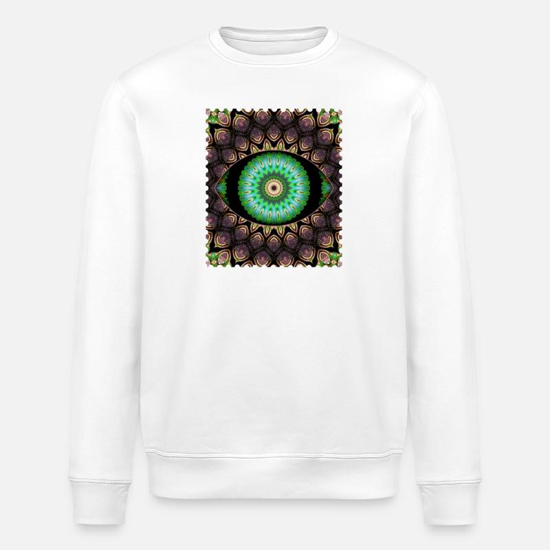 Kaleidoskopisches Augenmuster - Stanley/Stella Unisex Bio-Sweatshirt ROLLER - Weiß