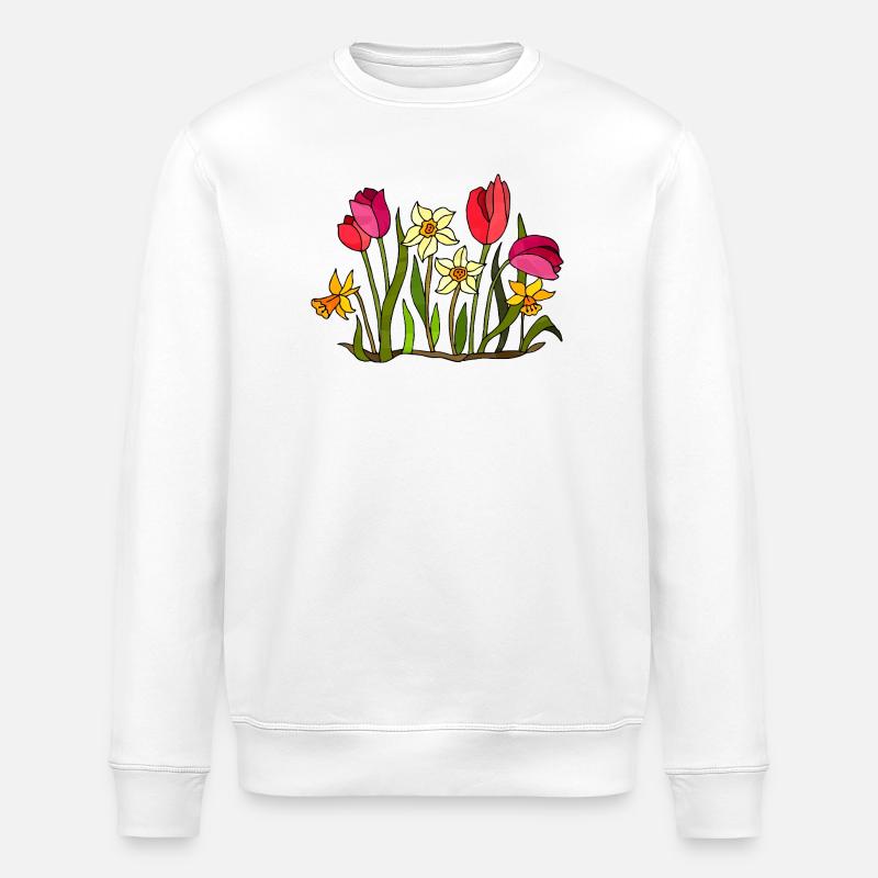 Blumen - Stanley/Stella Unisex Bio-Sweatshirt ROLLER - Weiß