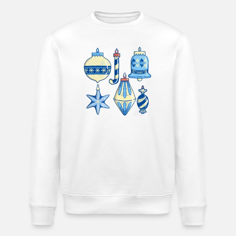 Frostige Ornamente - Stanley/Stella Unisex Bio-Sweatshirt ROLLER - Weiß