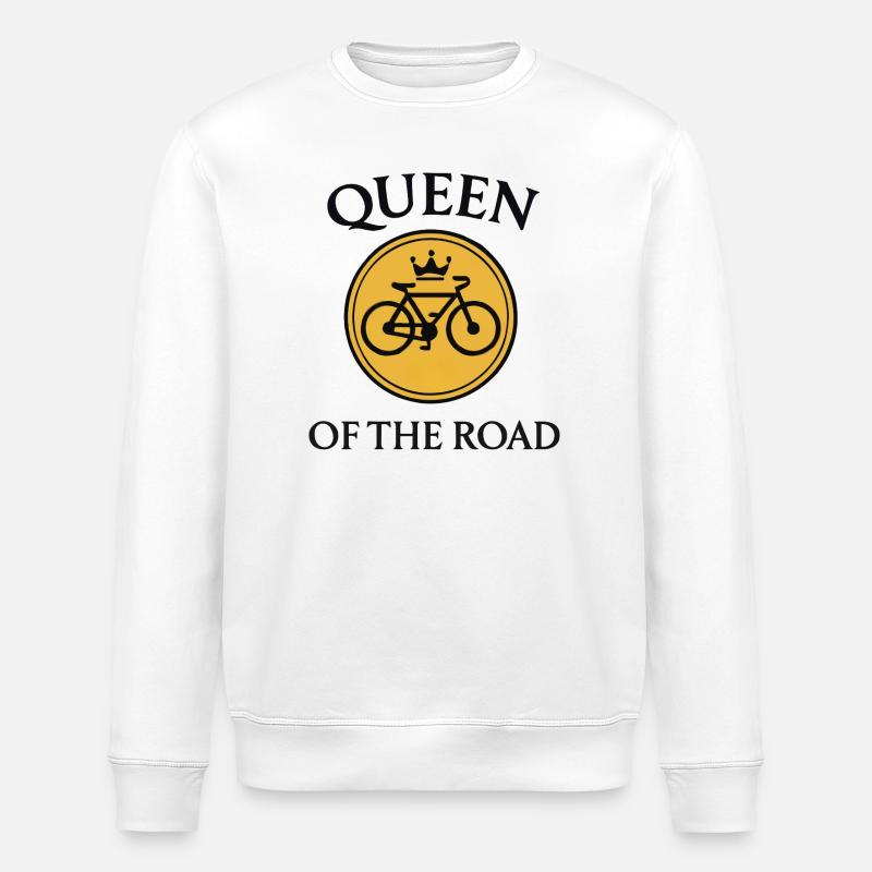Fahrrad Königin - Stanley/Stella Unisex Bio-Sweatshirt ROLLER - Weiß