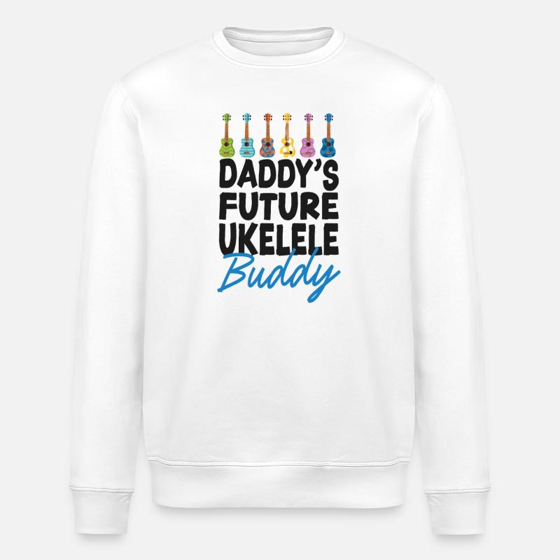 Hawaiian Ukulele Uke Daddy's - Stanley/Stella Unisex Bio-Sweatshirt ROLLER - Weiß