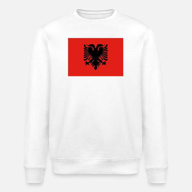 Conception du drapeau de l’aigle albanais - Sweat bio ROLLER Stanley/Stella Unisexe - blanc