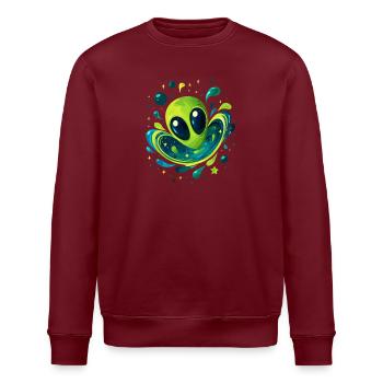 Galactic Alien Vortex - Stanley/Stella ROLLER Unisex Organic Sweatshirt - white - Front - Nik (191cm)