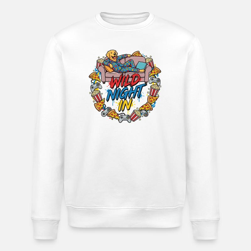 Chien de jeu douillet - Sweat bio ROLLER Stanley/Stella Unisexe - blanc