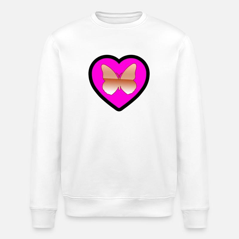 Butterfly - Stanley/Stella ROLLER Unisex Organic Sweatshirt - white