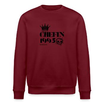 Chefin Edition 1995 Powerfrau 30 Jahre - Stanley/Stella Unisex Bio-Sweatshirt ROLLER - Weiß - Vorne - Nik (191cm)