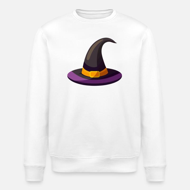 Witch hat - Stanley/Stella ROLLER Unisex Organic Sweatshirt - white