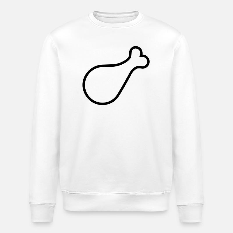cuisse de poulet - Sweat bio ROLLER Stanley/Stella Unisexe - blanc