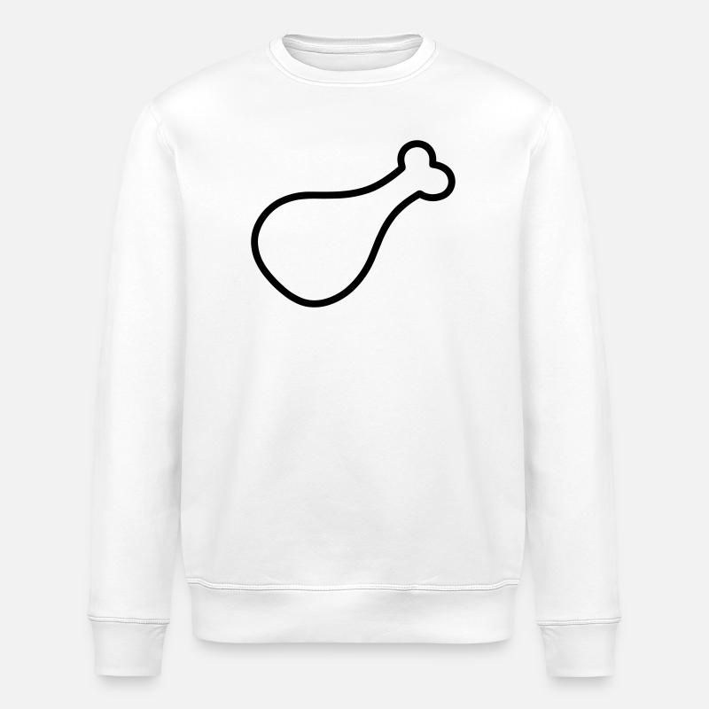 cuisse de poulet - Sweat bio ROLLER Stanley/Stella Unisexe - blanc