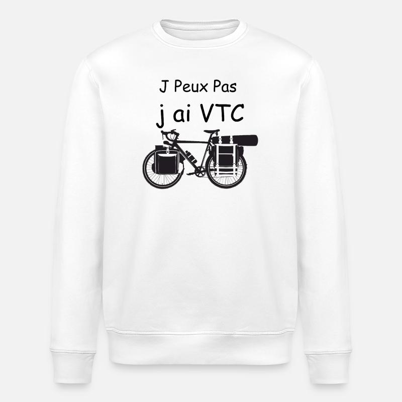 Vélo de voyage (VTC) - Sweat bio ROLLER Stanley/Stella Unisexe - blanc