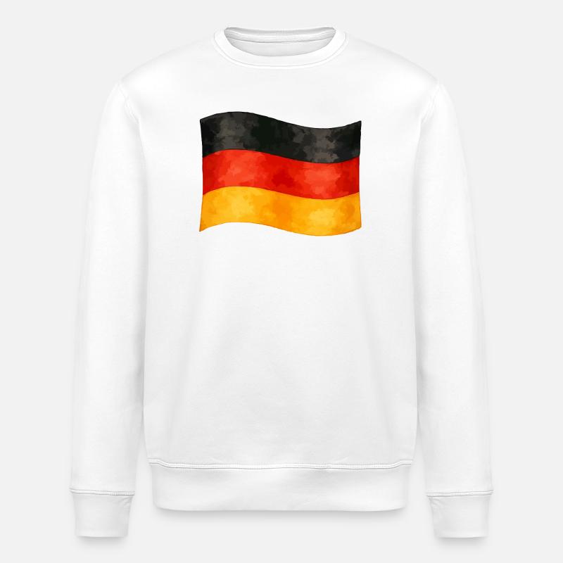Deutsche Flagge - Stanley/Stella Unisex Bio-Sweatshirt ROLLER - Weiß