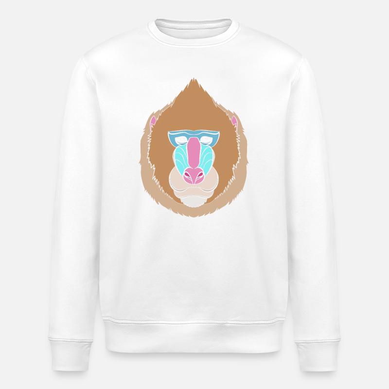 Babouin Babouin Primate Singe Singe - Sweat bio ROLLER Stanley/Stella Unisexe - blanc