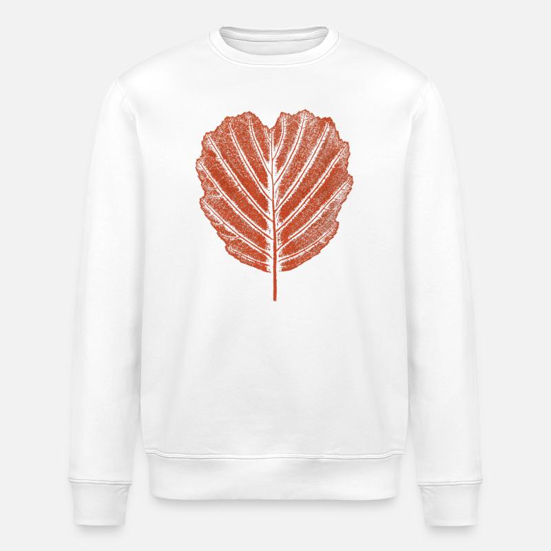 Feuille d’aulne - Botanique - Sweat bio ROLLER Stanley/Stella Unisexe - blanc