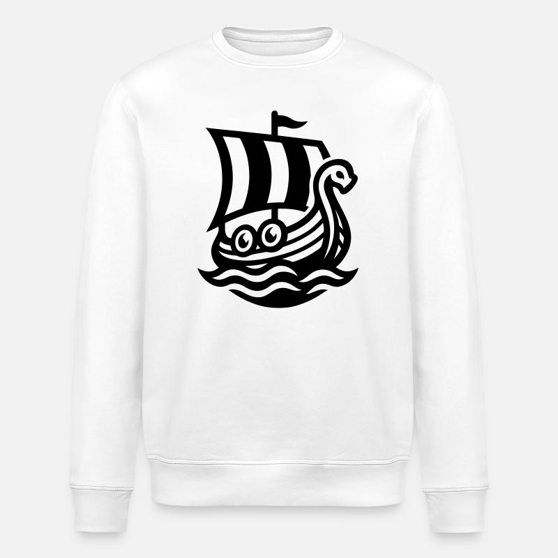 Bateau Dragon Viking - Sweat bio ROLLER Stanley/Stella Unisexe - blanc