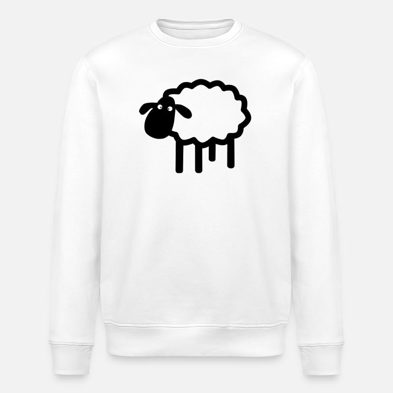 Silhouette du mouton blanc - Sweat bio ROLLER Stanley/Stella Unisexe - blanc
