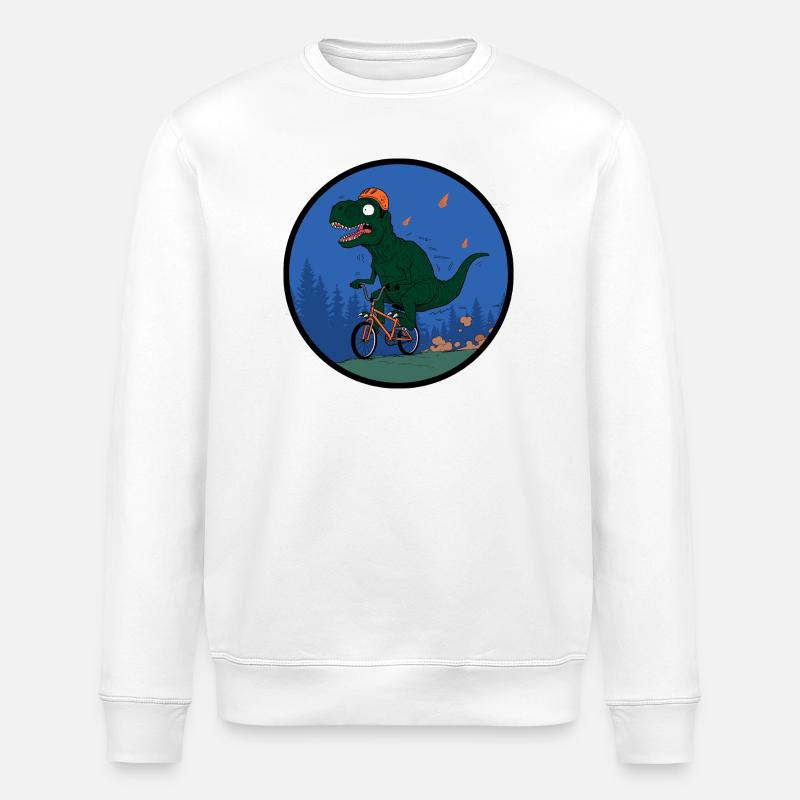 Cavalier du T-Rex Aventurier - Sweat bio ROLLER Stanley/Stella Unisexe - blanc