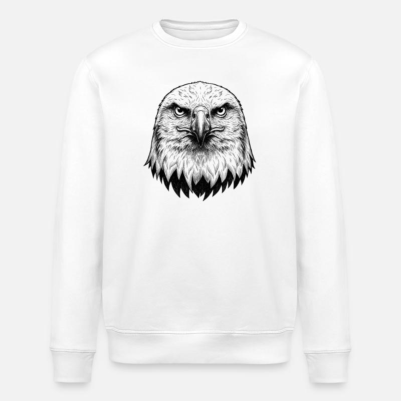 Eagle - Stanley/Stella ROLLER Unisex Organic Sweatshirt - white